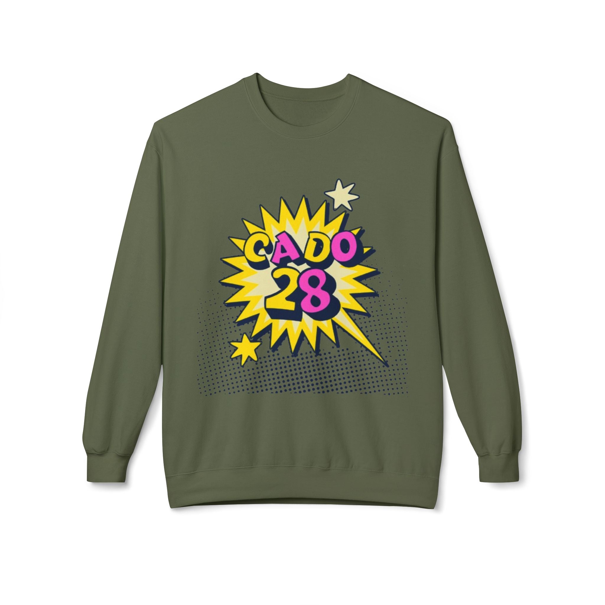 Cado 28 Sweatshirt, Funny Apparel for Teens, Casual Streetwear, Gift for Birthdays, Unisex Crewneck, Trendy Outfit