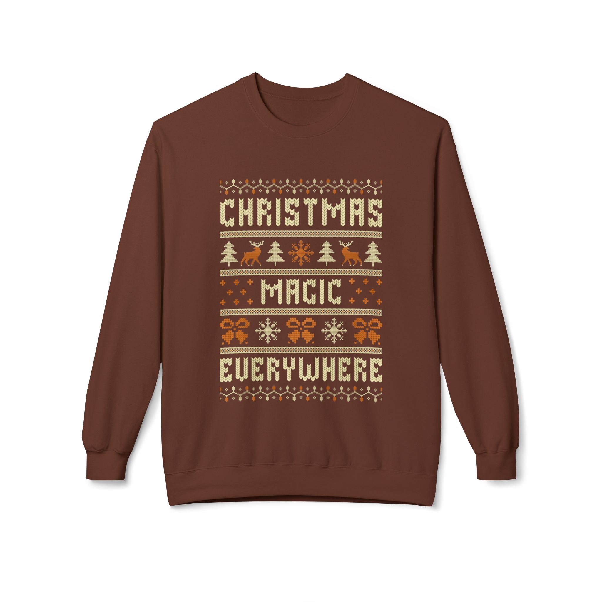 Christmas Magic Unisex Sweatshirt, Casual Streetwear, Gift for Birthdays, Unisex Crewneck, Trendy Outfit