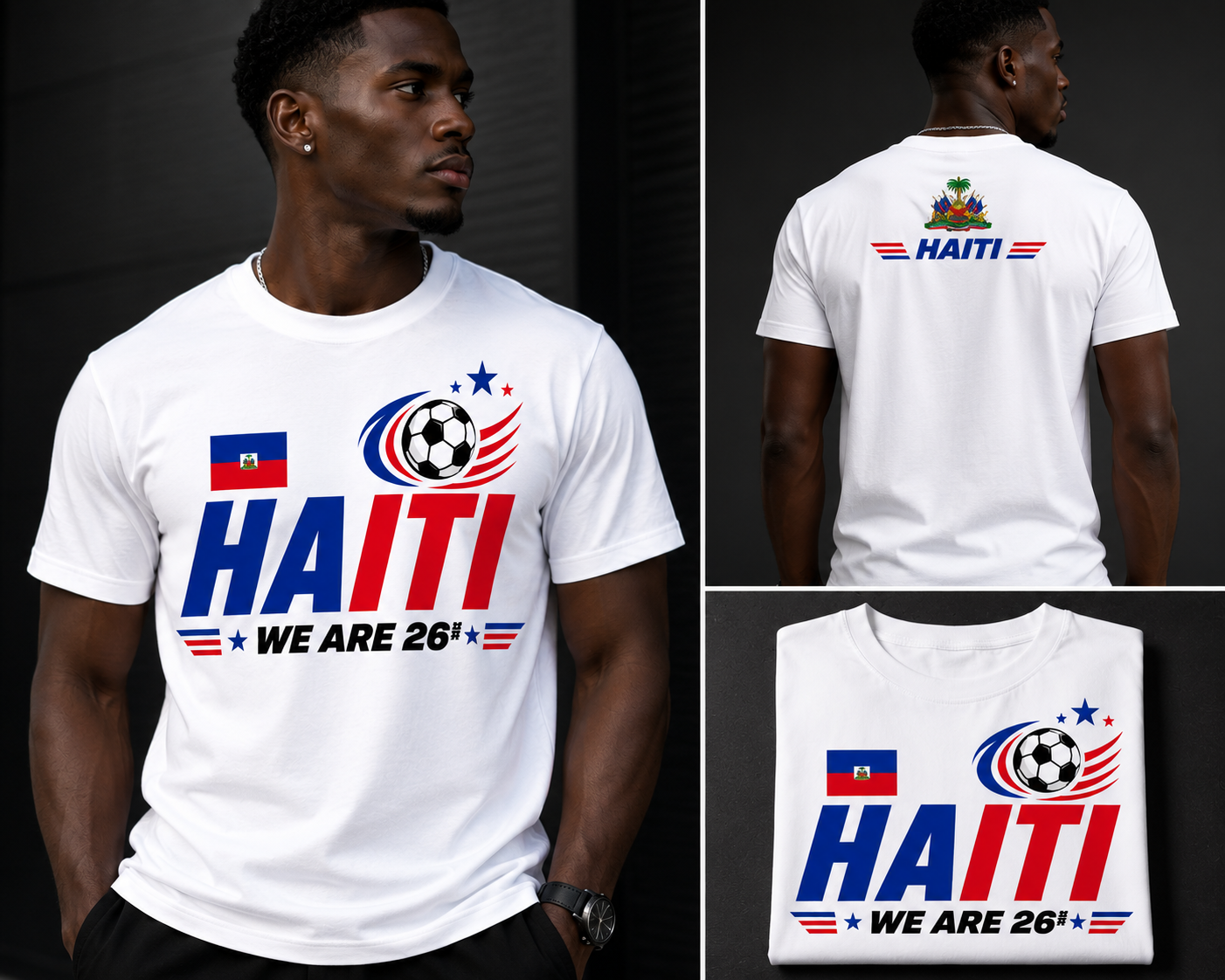 Haiti We Are 26™ Football Nation Premium T-Shirt