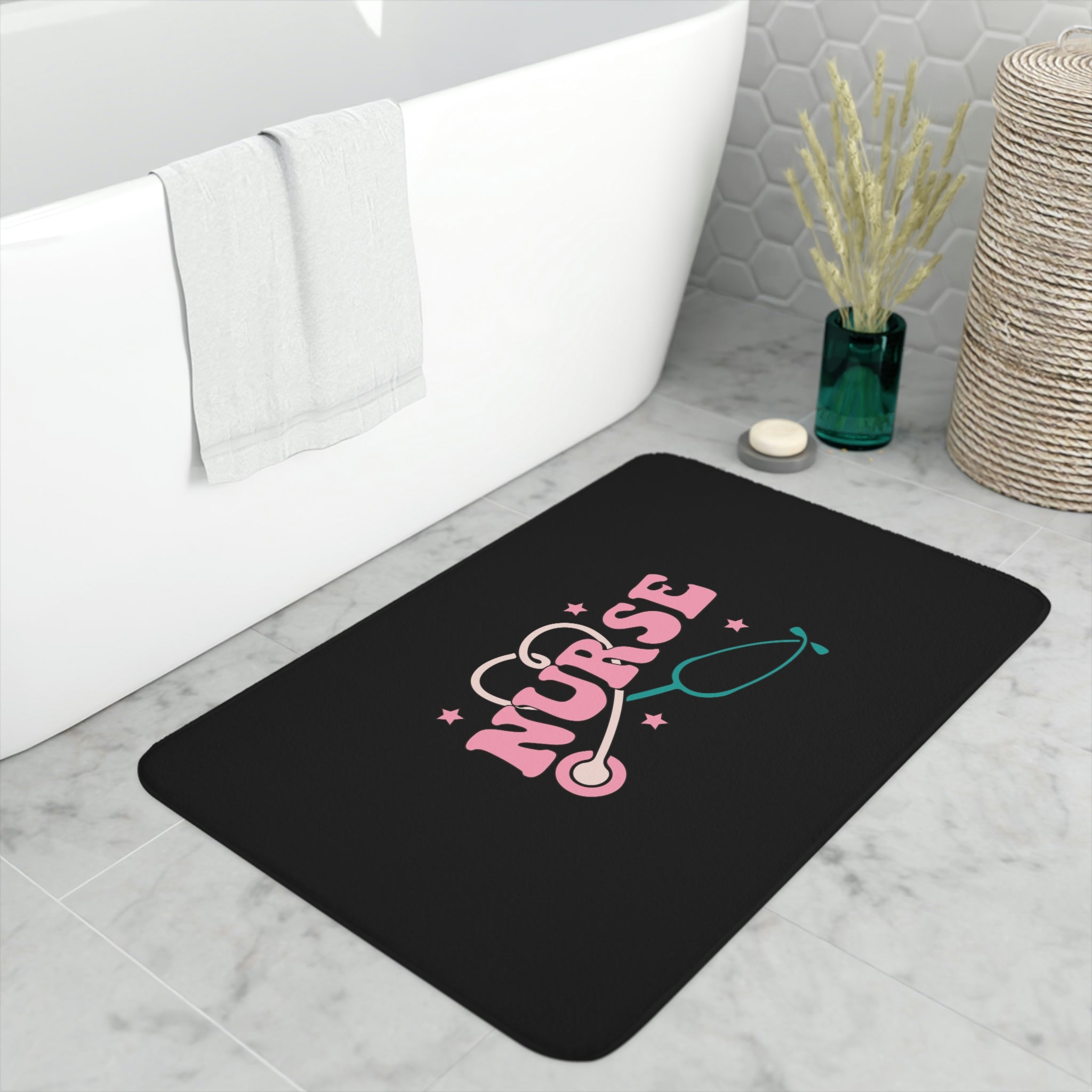 Nurse is a work of heart - Bath Mat