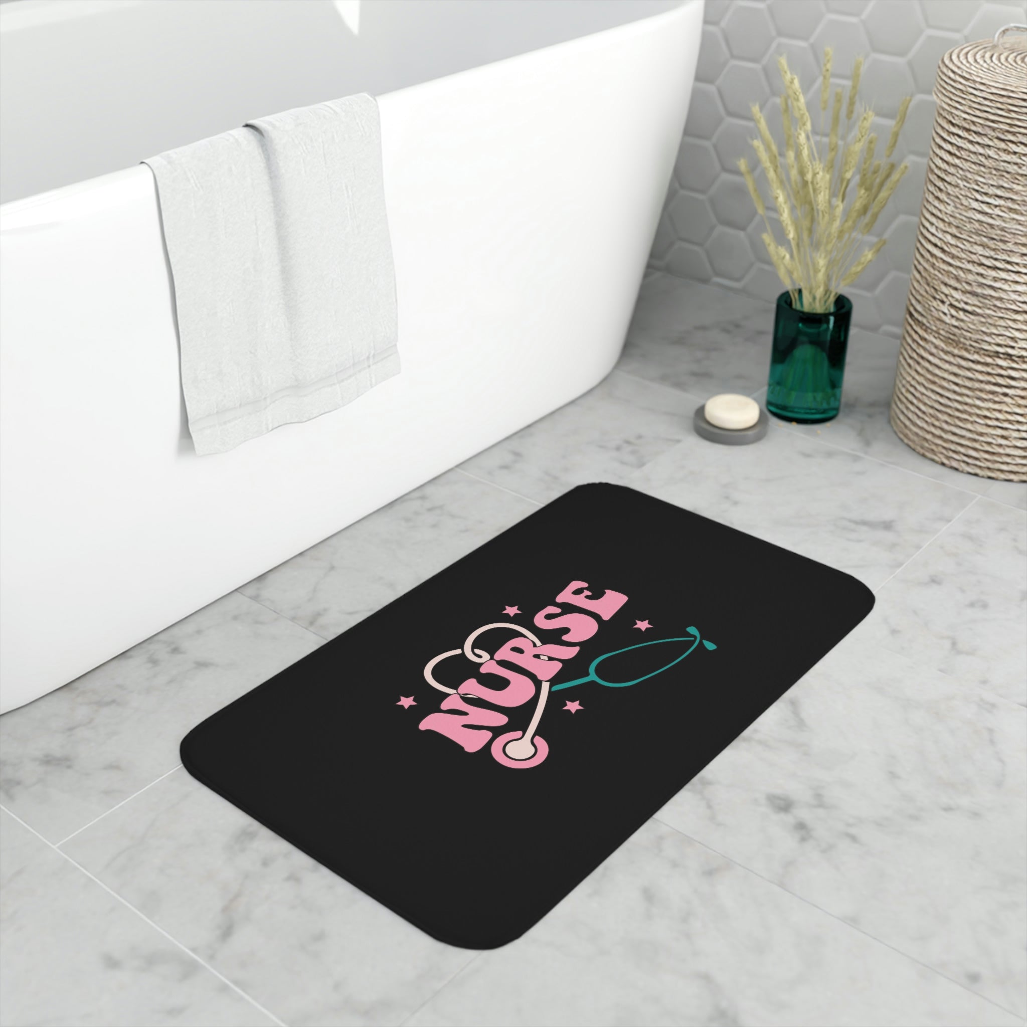 Nurse is a work of heart - Bath Mat