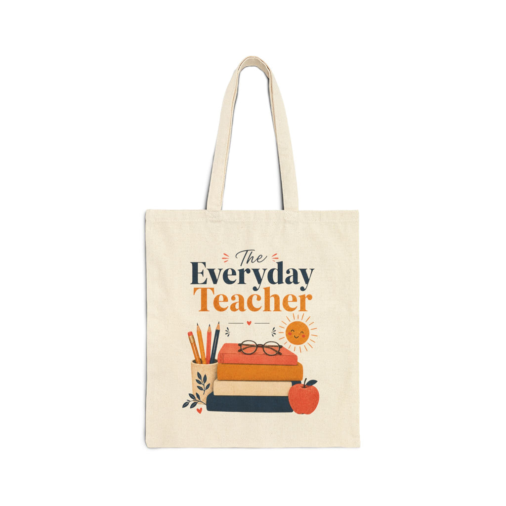 Teacher Tote Bag, Cute Teacher Gift, Everyday Teacher Canvas Bag, Book Bag for School