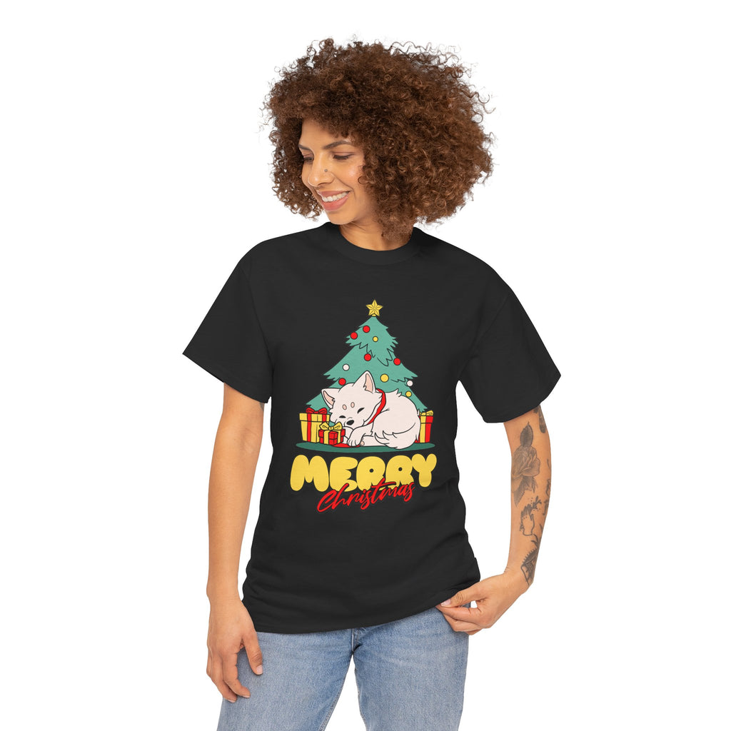 Cute Christmas Dog Shirt, Merry Christmas Puppy Tee, Dog Lover Christmas Gift, Cozy Holiday Graphic T-Shirt