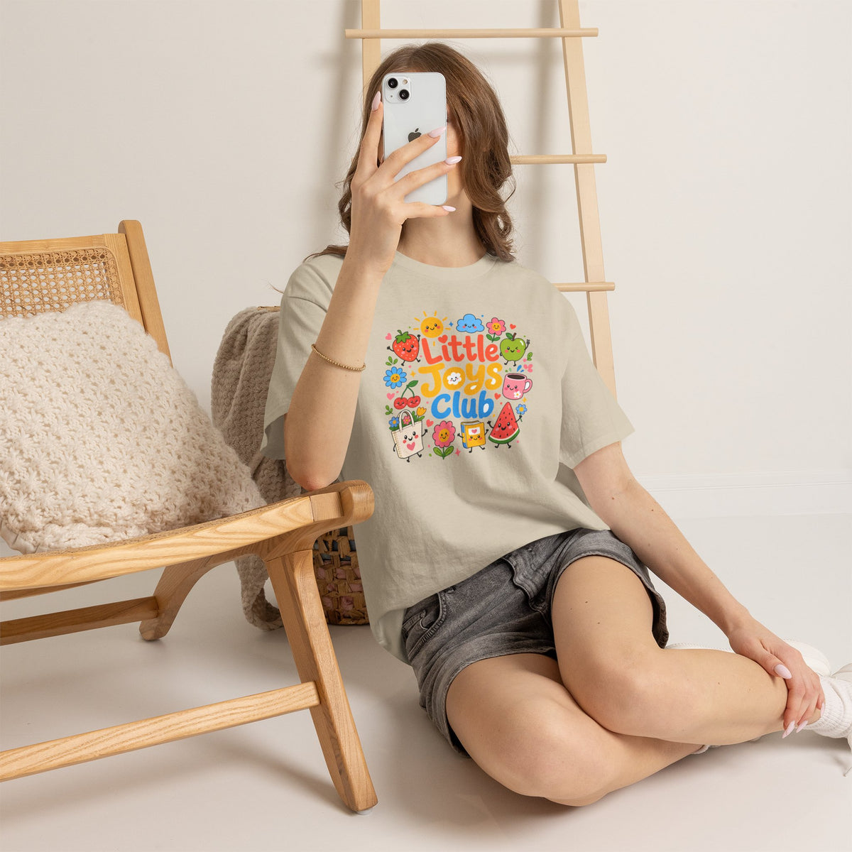 Little Joys Club Shirt, Cute Graphic Tee, Whimsical Floral T-Shirt, Cherry Lemon Shirt, Girly Gift