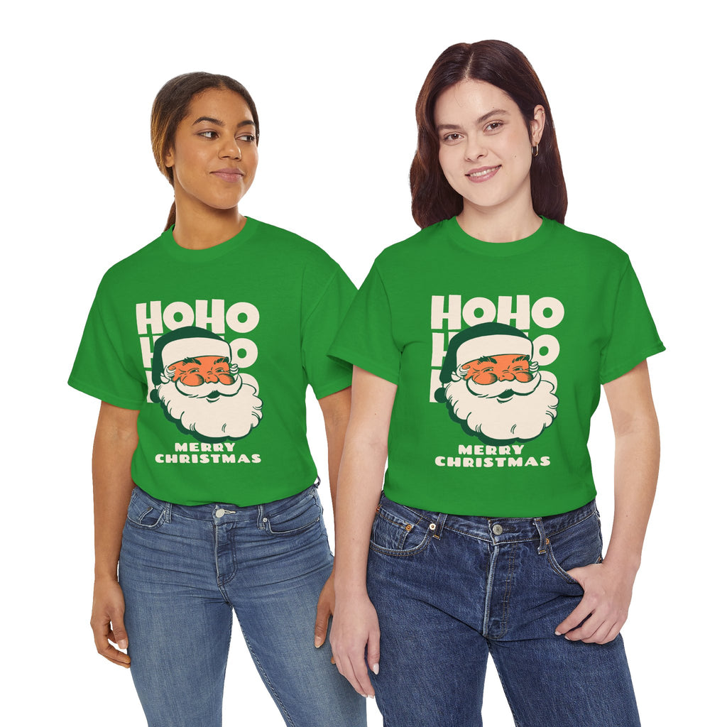 Retro Santa Ho Ho Ho Shirt, Merry Christmas Graphic Tee, Vintage Holiday T-Shirt, Funny Santa Christmas Gift