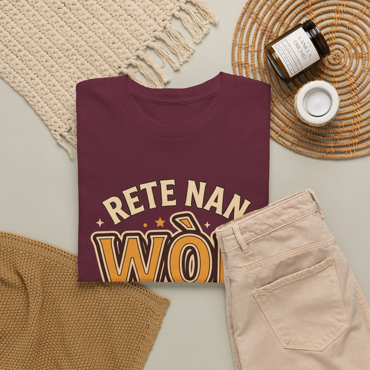Rete Nan Wòl Ou – Haitian Creole Graphic T-Shirt | SONHCO