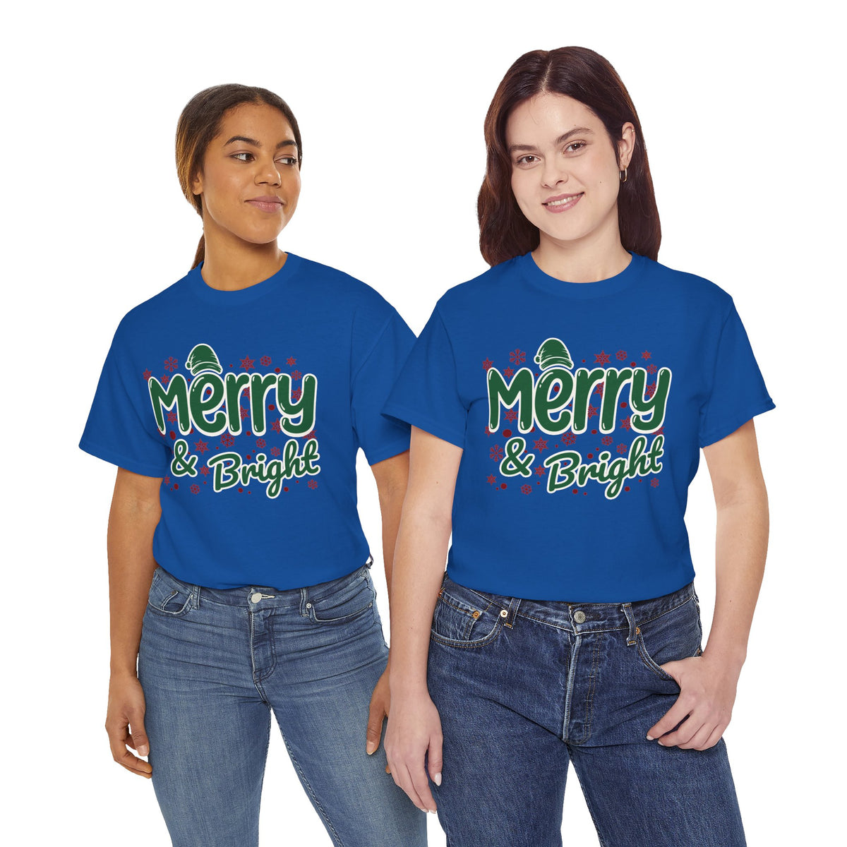 Merry and Bright Christmas Shirt, Retro Holiday Graphic Tee, Vintage Christmas T-Shirt, Festive Xmas Gift