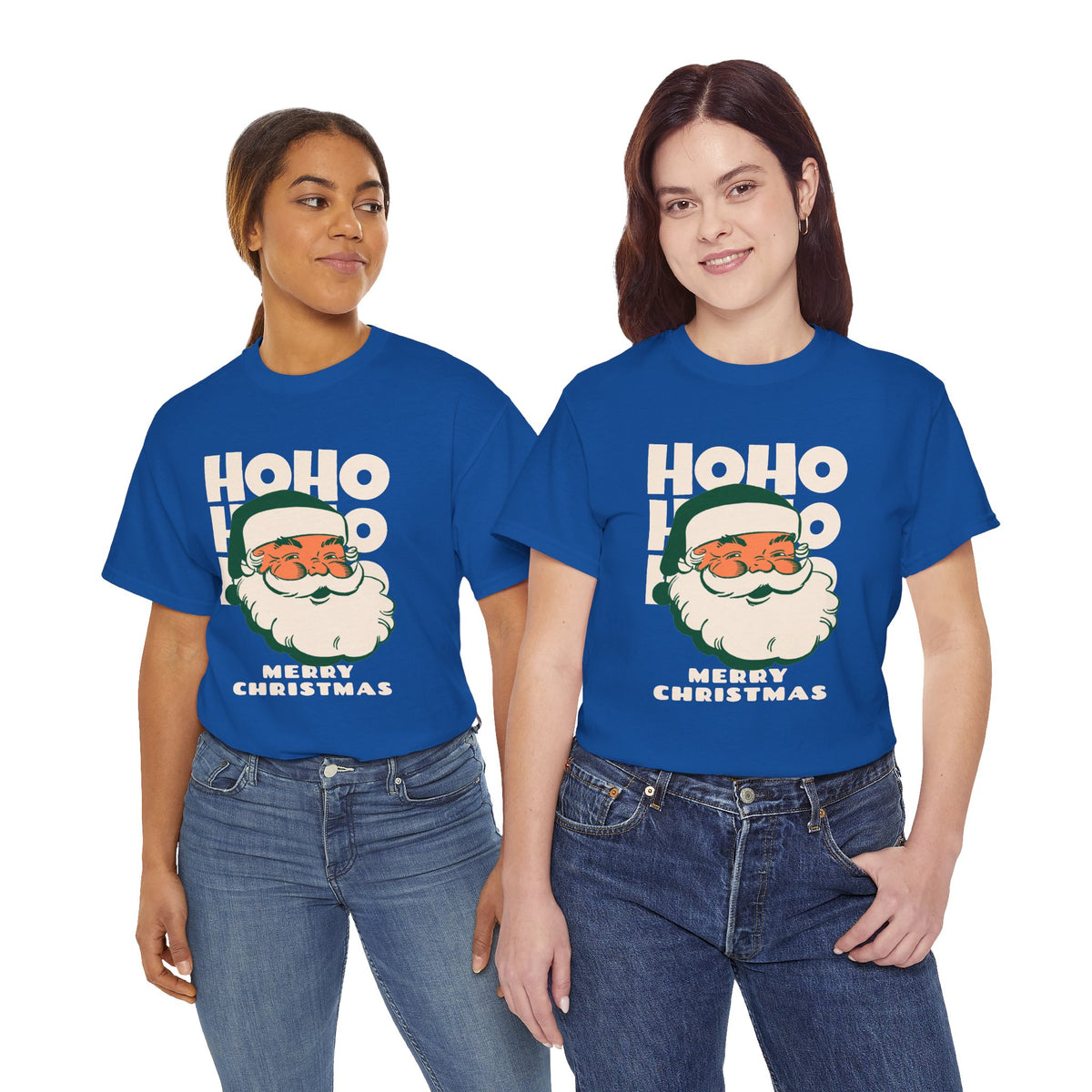 Retro Santa Ho Ho Ho Shirt, Merry Christmas Graphic Tee, Vintage Holiday T-Shirt, Funny Santa Christmas Gift