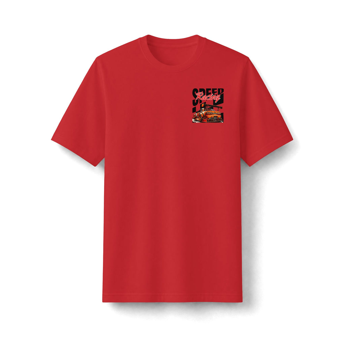 Racing Speed Graphic Tee — Vintage Drift Car Short-Sleeve Shirt