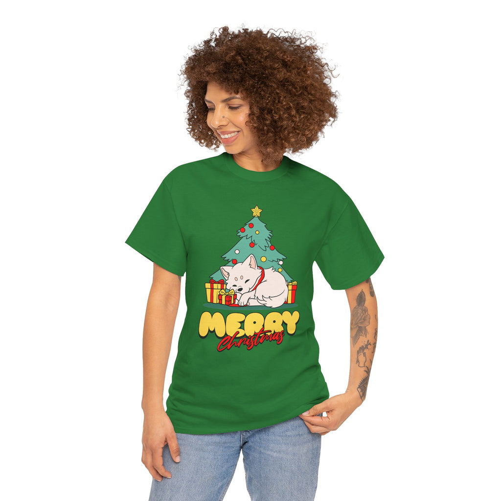 Cute Christmas Dog Shirt, Merry Christmas Puppy Tee, Dog Lover Christmas Gift, Cozy Holiday Graphic T-Shirt
