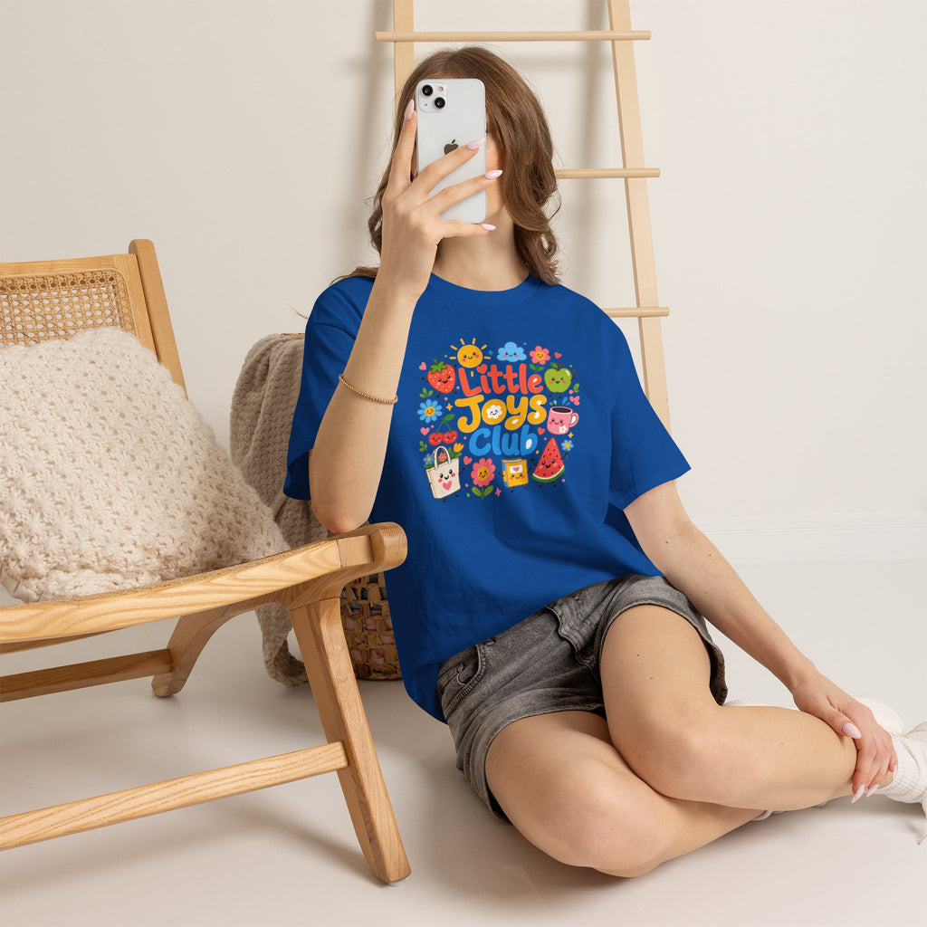 Little Joys Club Shirt, Cute Graphic Tee, Whimsical Floral T-Shirt, Cherry Lemon Shirt, Girly Gift