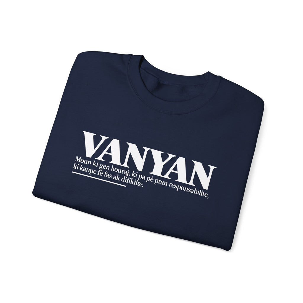 VANYAN Haitian Creole Definition Gen Z Crewneck Sweatshirt