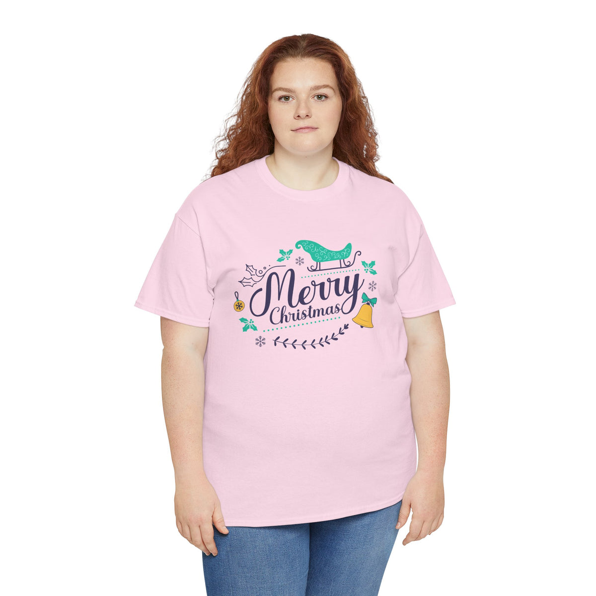 Merry Christmas Shirt, Elegant Holiday Graphic Tee, Festive Christmas Typography T-Shirt, Cute Winter Holiday Gift