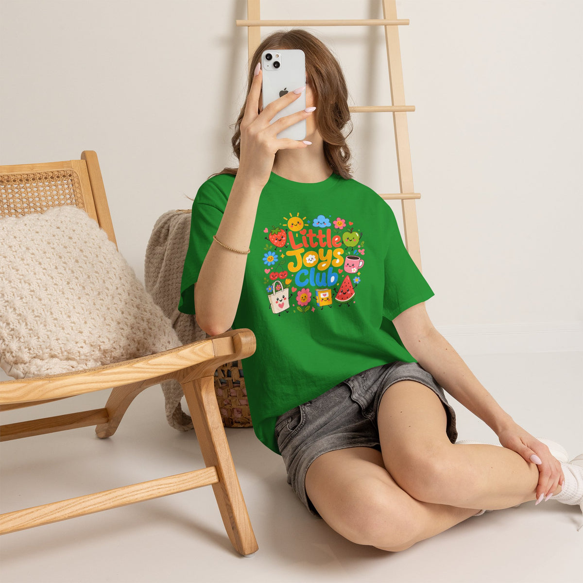 Little Joys Club Shirt, Cute Graphic Tee, Whimsical Floral T-Shirt, Cherry Lemon Shirt, Girly Gift