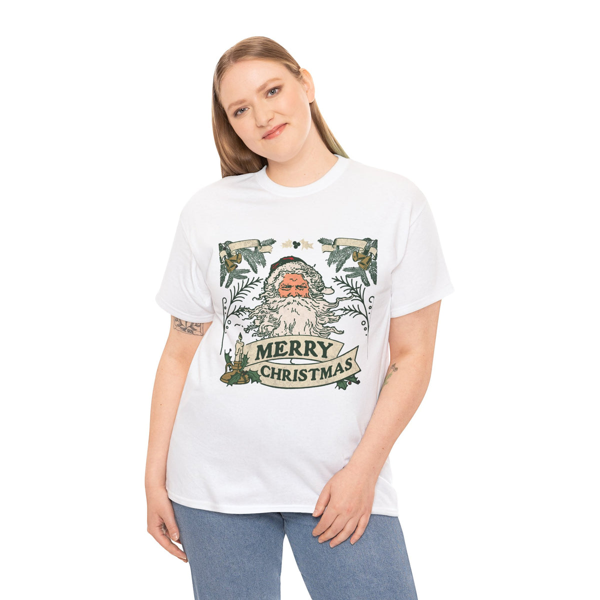 Vintage Santa Christmas Shirt, Retro Merry Christmas Tee, Old Fashioned Santa Graphic T-Shirt, Nostalgic Holiday Gift