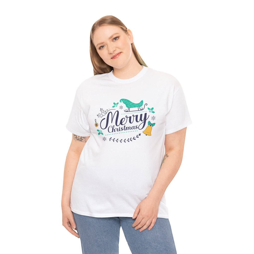 Merry Christmas Shirt, Elegant Holiday Graphic Tee, Festive Christmas Typography T-Shirt, Cute Winter Holiday Gift