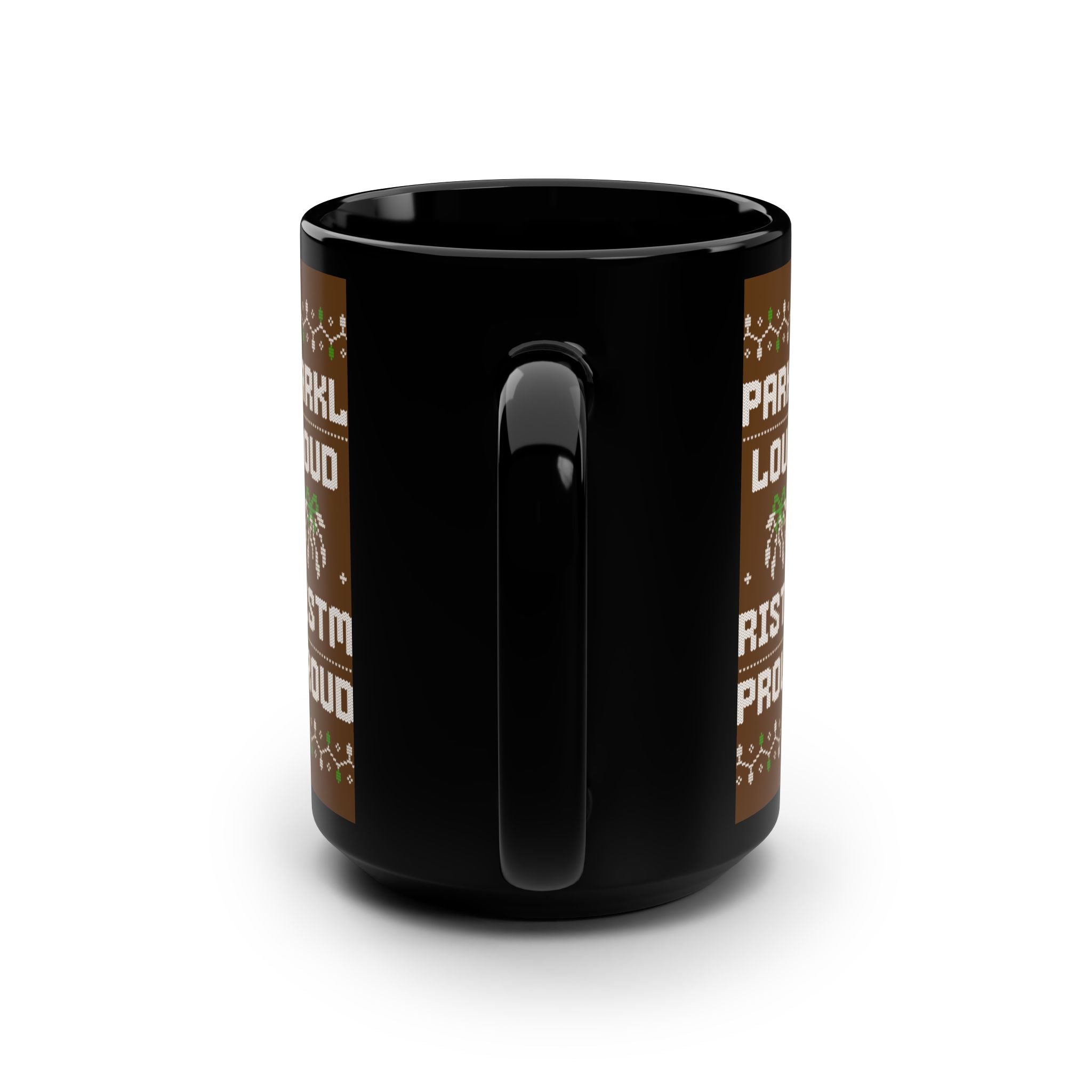 Brown Christmas Mug, 15oz