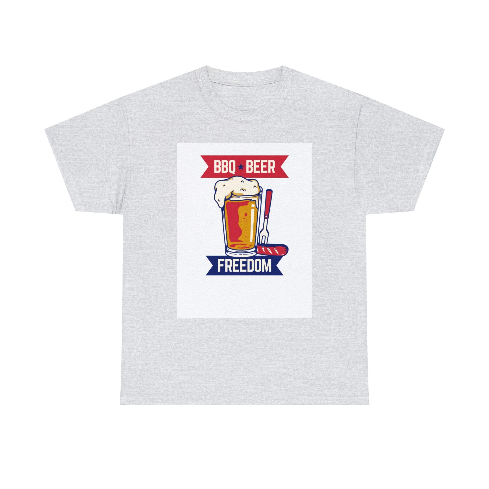 Beer & BBQ Freedom Heavy Cotton Tee