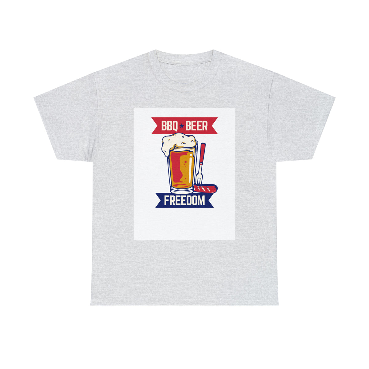 Beer & BBQ Freedom Heavy Cotton Tee