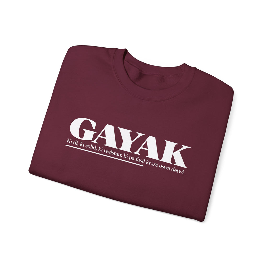 GAYAK Haitian Creole Definition Gen Z Crewneck Sweatshirt