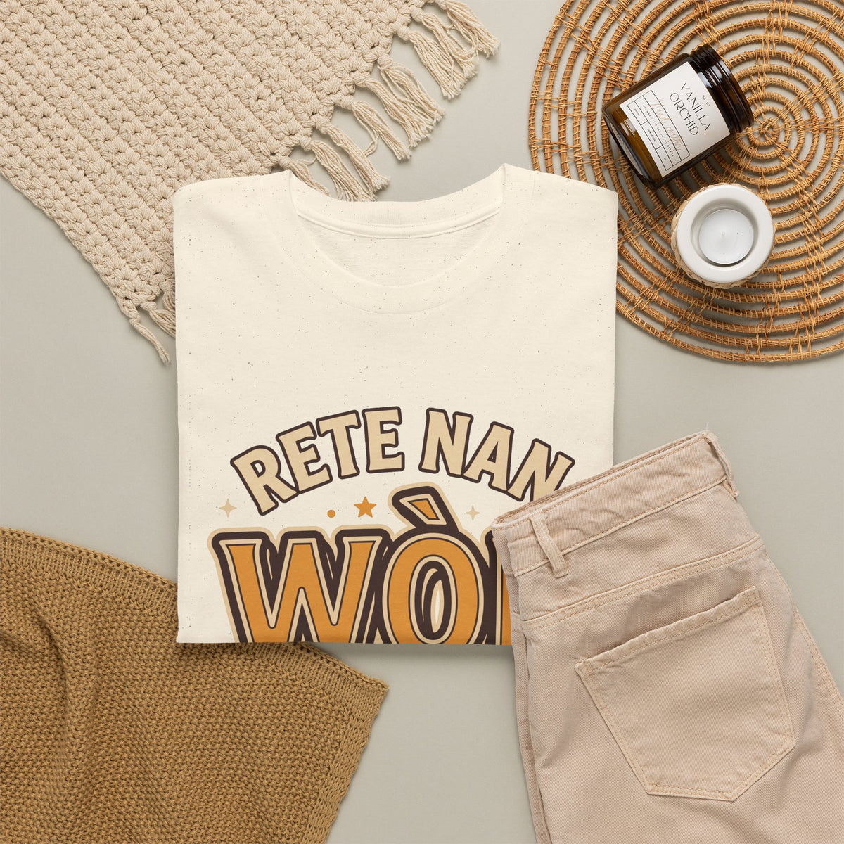 Rete Nan Wòl Ou – Haitian Creole Graphic T-Shirt | SONHCO