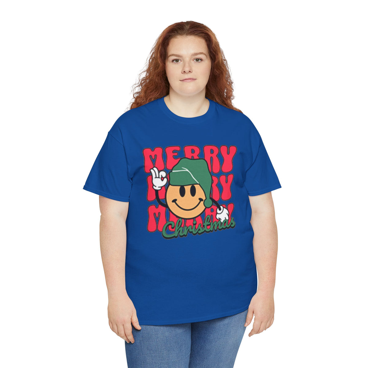 Groovy Christmas Shirt, Retro Smiley Face Christmas Tee, Cute Merry Xmas Graphic T-Shirt, Trendy Holiday Gift