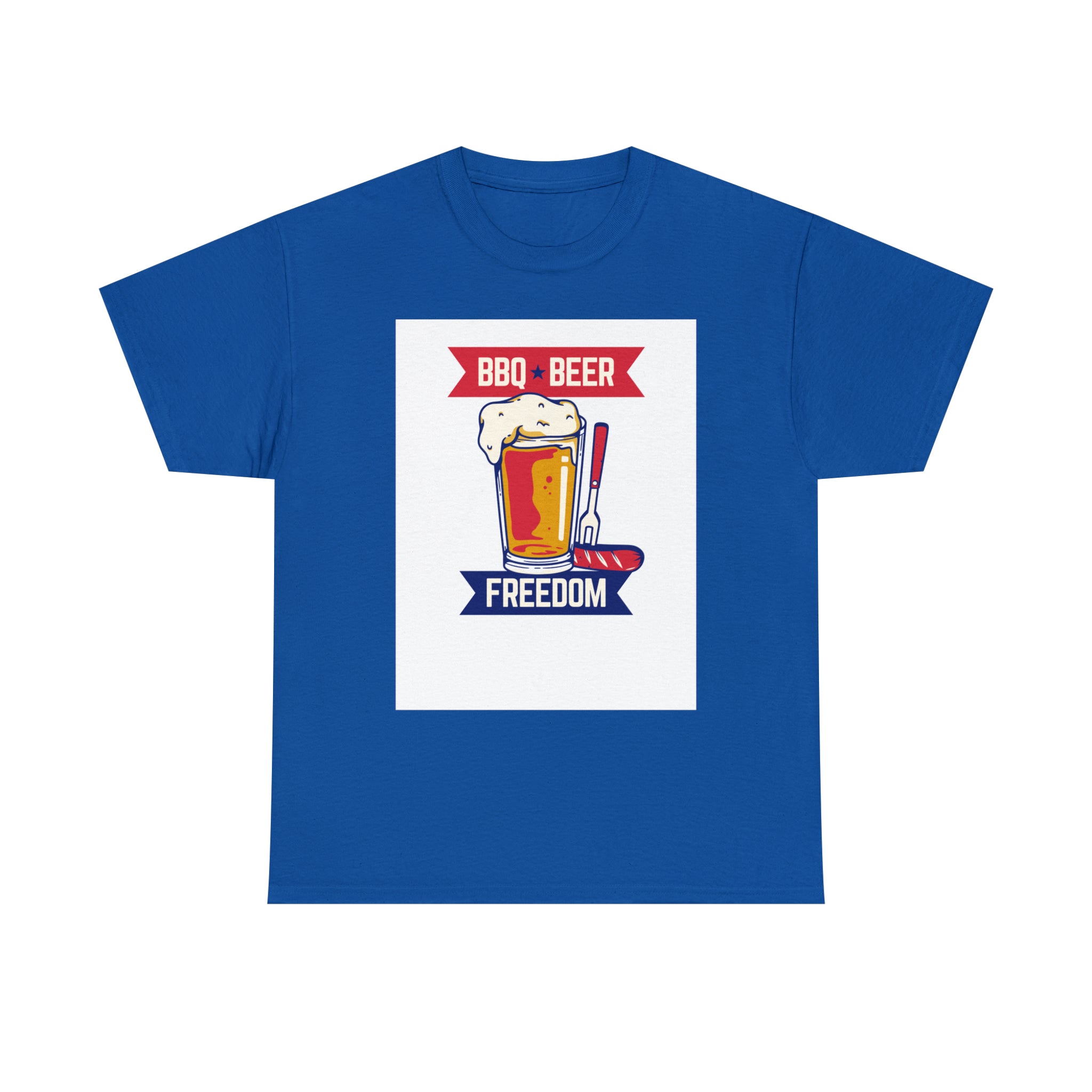 Beer & BBQ Freedom Heavy Cotton Tee