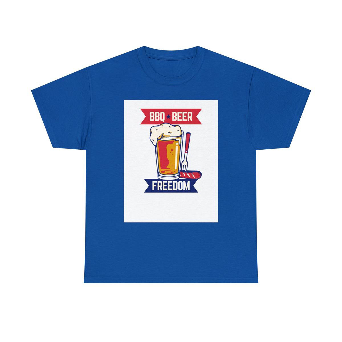 Beer & BBQ Freedom Heavy Cotton Tee