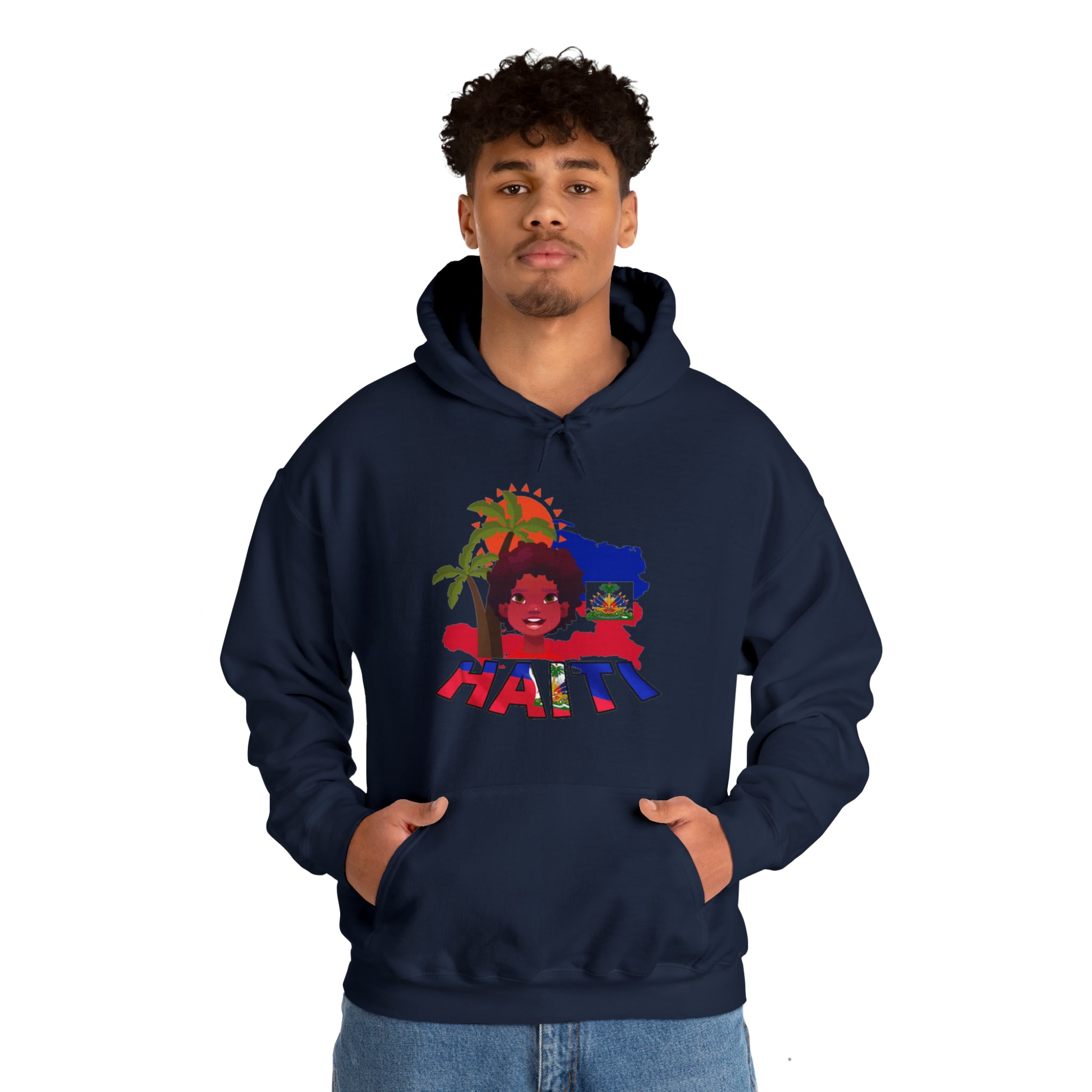 Haiti 509 Co. - Unisex Heavy Blend™ Hooded Sweatshirt Design By Itchy/HBS