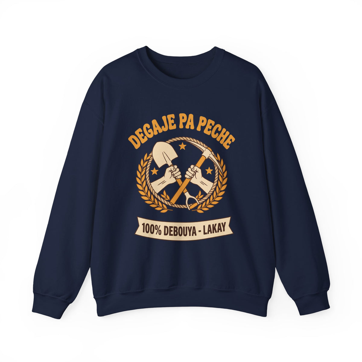 Degaje Pa Peche – Haitian Creole Motivational Graphic T-Shirt | SONHCO