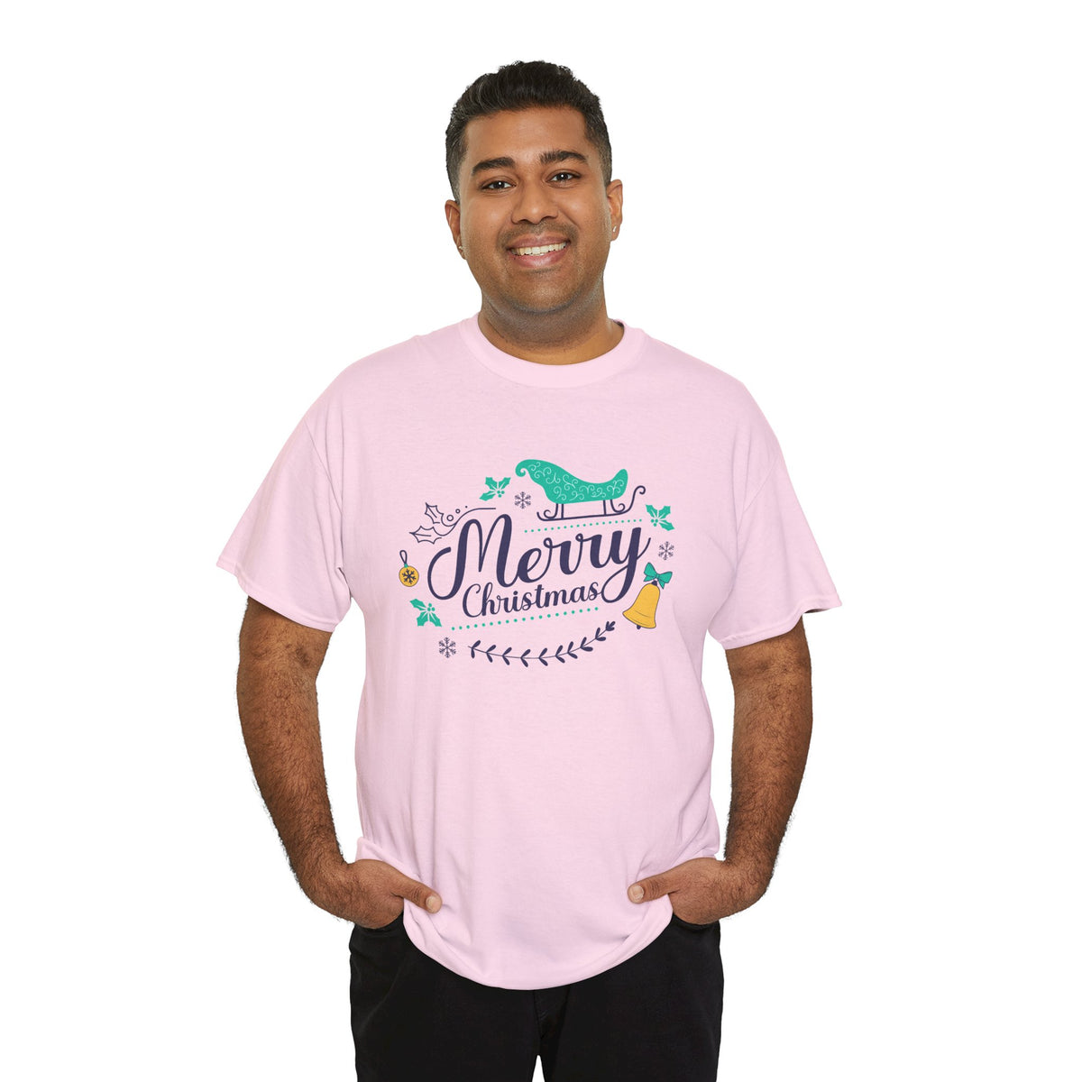 Merry Christmas Shirt, Elegant Holiday Graphic Tee, Festive Christmas Typography T-Shirt, Cute Winter Holiday Gift