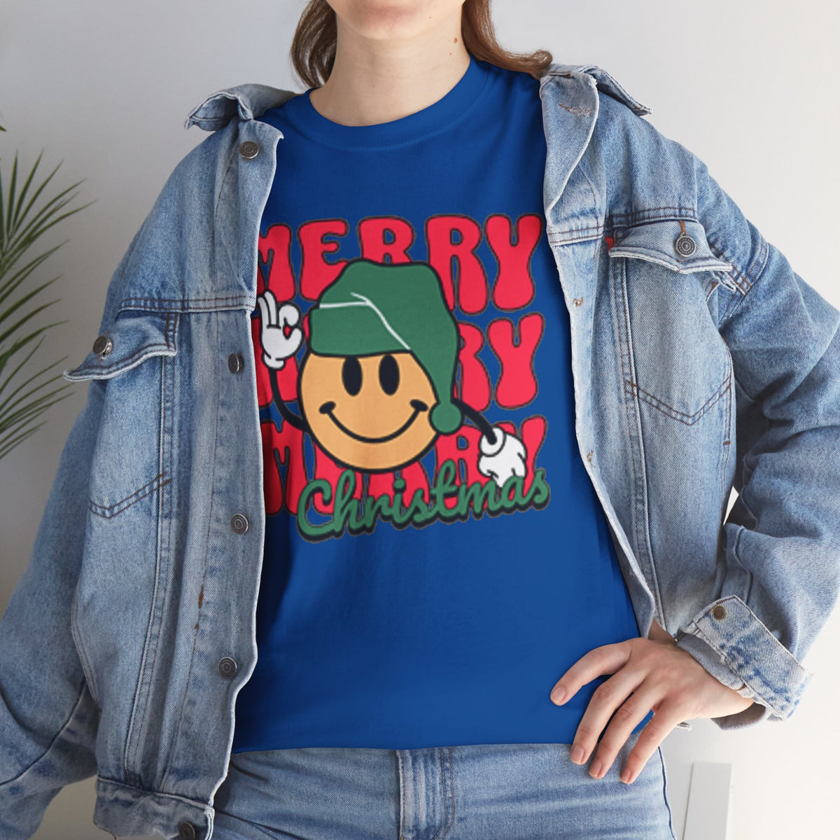 Groovy Christmas Shirt, Retro Smiley Face Christmas Tee, Cute Merry Xmas Graphic T-Shirt, Trendy Holiday Gift