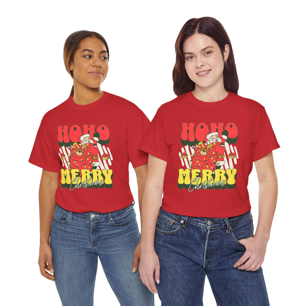 Retro Santa Christmas Shirt, Ho Ho Merry Christmas Tee, Vintage Holiday Graphic T-Shirt, Cute Santa Claus Gift