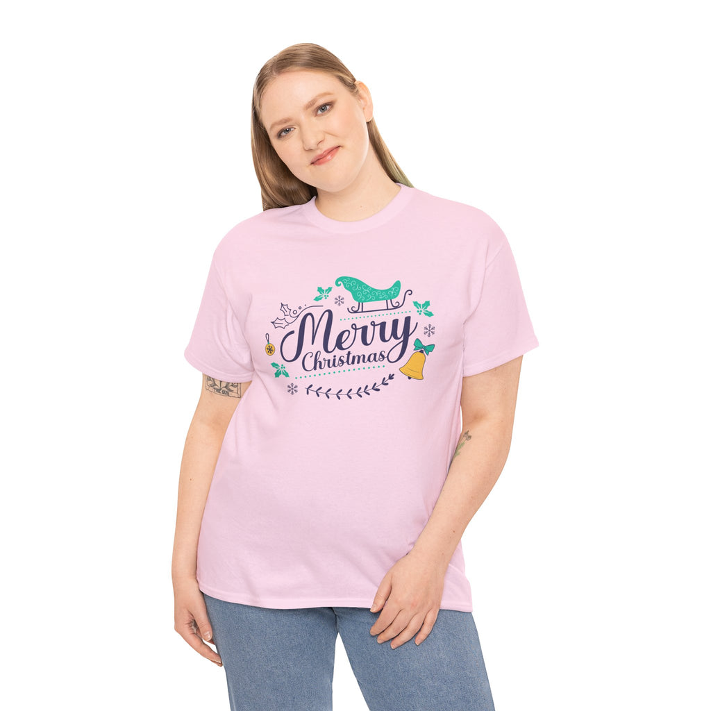 Merry Christmas Shirt, Elegant Holiday Graphic Tee, Festive Christmas Typography T-Shirt, Cute Winter Holiday Gift