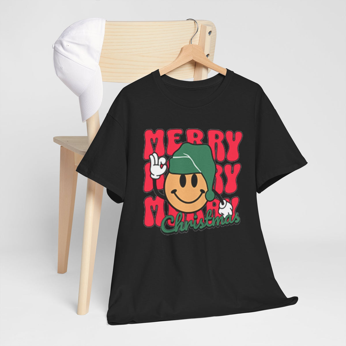 Groovy Christmas Shirt, Retro Smiley Face Christmas Tee, Cute Merry Xmas Graphic T-Shirt, Trendy Holiday Gift