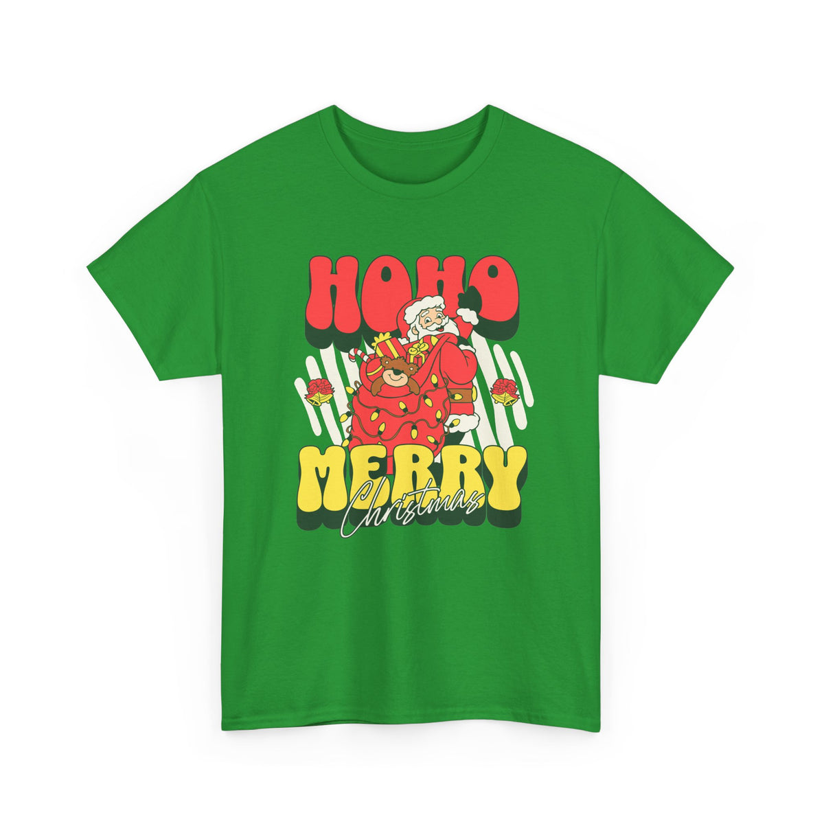Retro Santa Christmas Shirt, Ho Ho Merry Christmas Tee, Vintage Holiday Graphic T-Shirt, Cute Santa Claus Gift