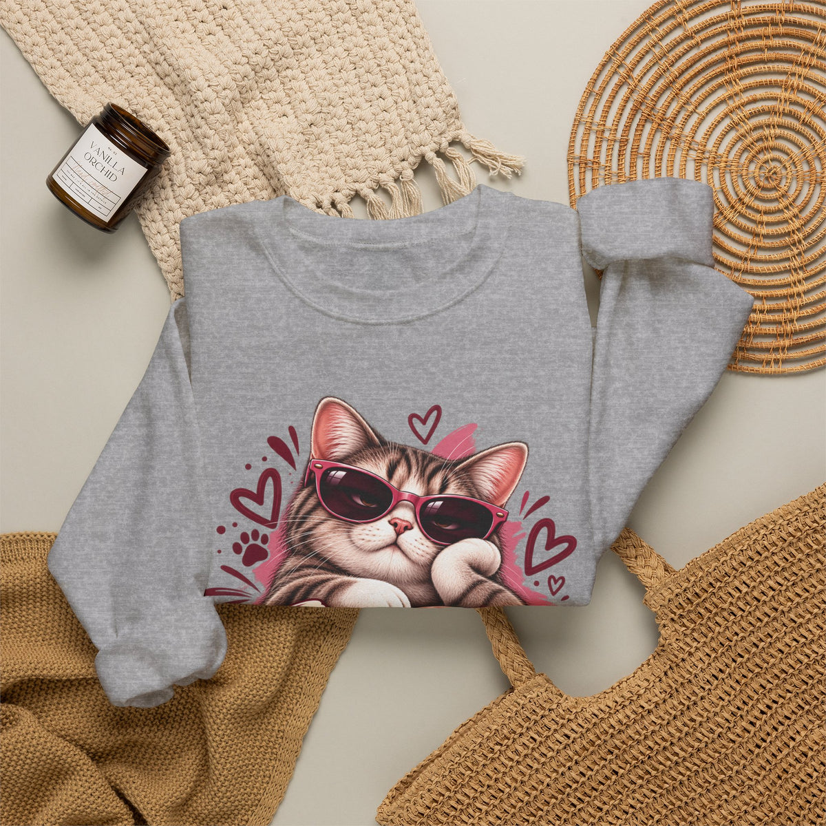 Sorry, My Cat Said No — Funny Cat Lover Crewneck Sweatshirt