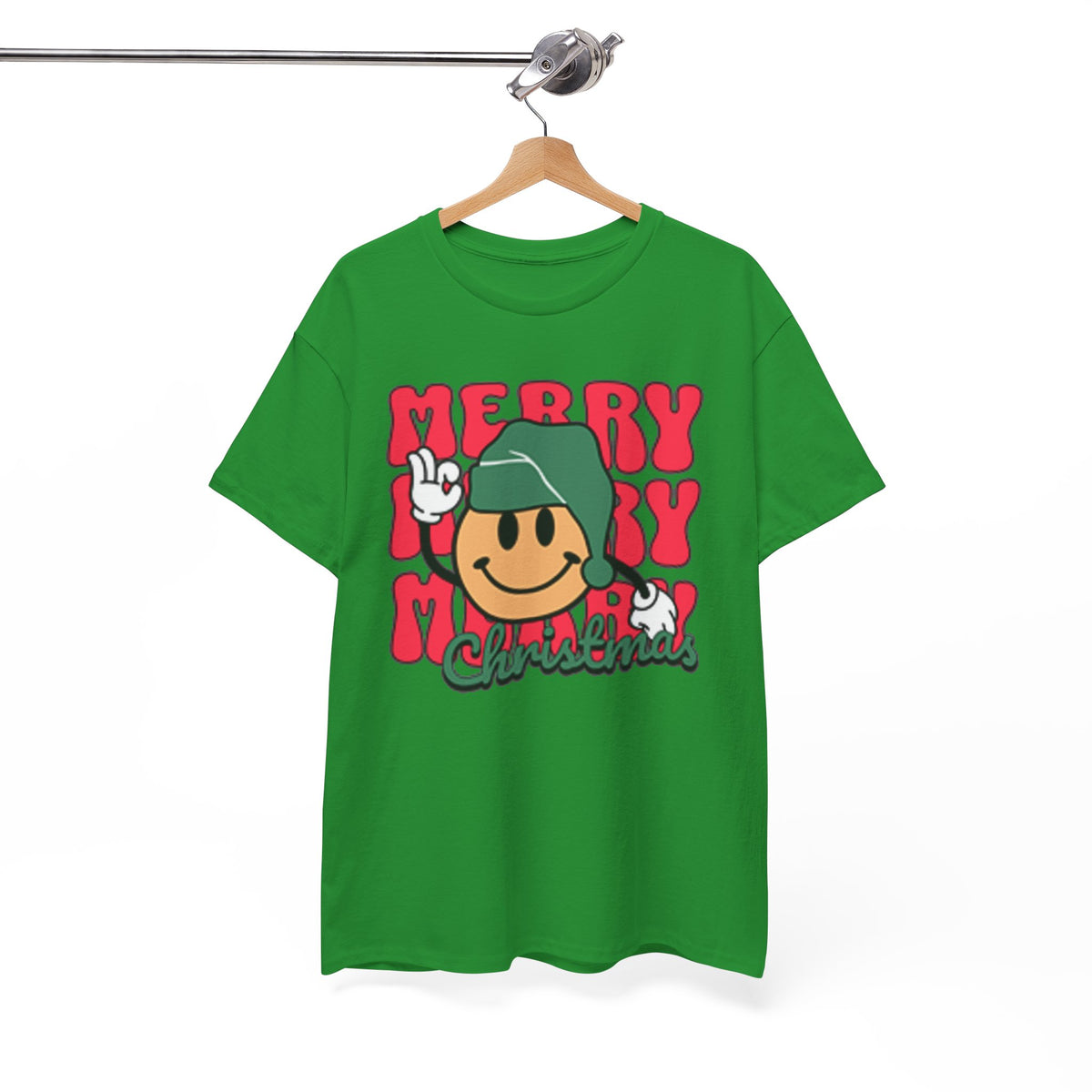 Groovy Christmas Shirt, Retro Smiley Face Christmas Tee, Cute Merry Xmas Graphic T-Shirt, Trendy Holiday Gift