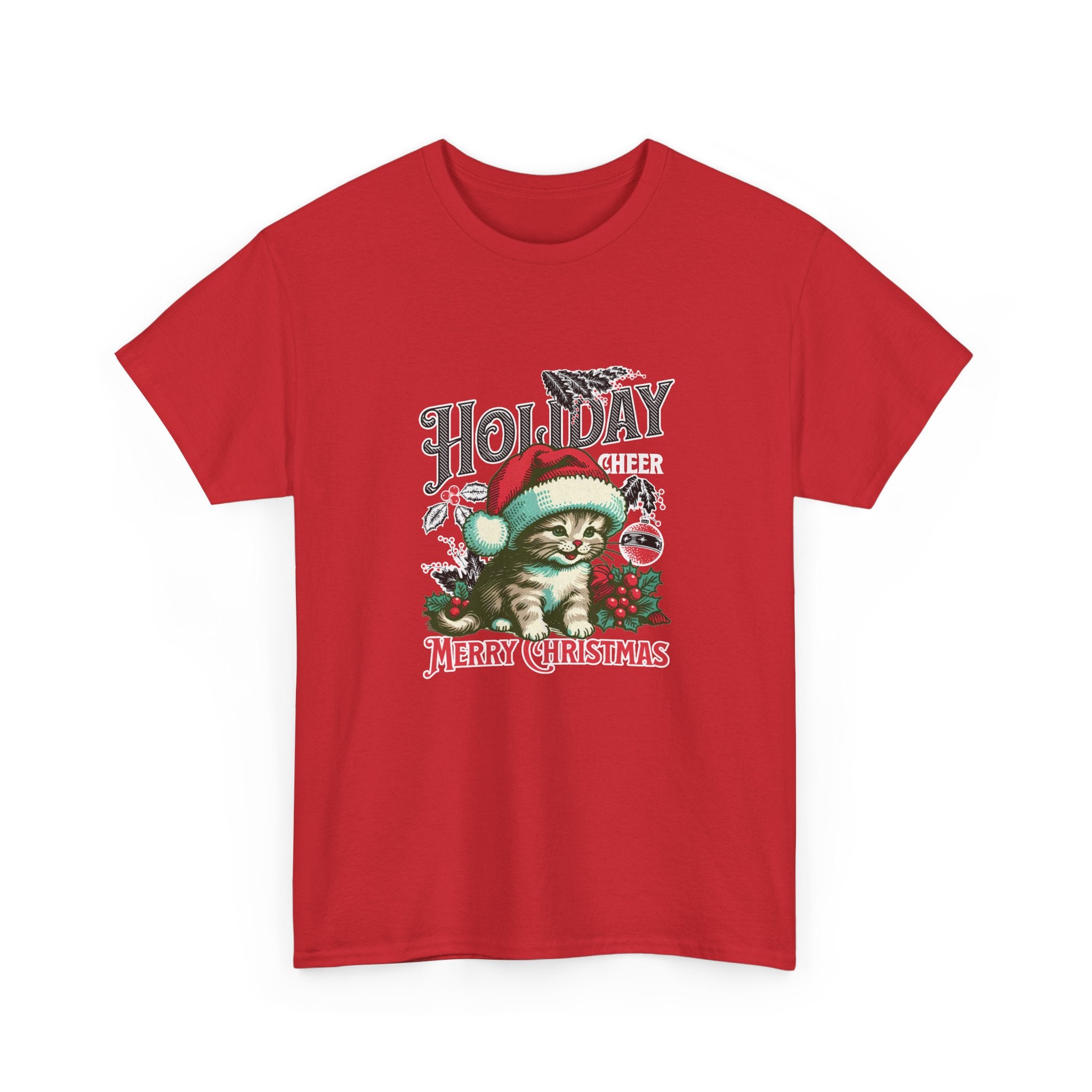 Christmas Peace & Love Holiday T-Shirt — Festive Floral Christmas Graphic Tee