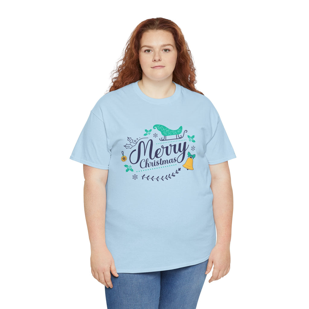 Merry Christmas Shirt, Elegant Holiday Graphic Tee, Festive Christmas Typography T-Shirt, Cute Winter Holiday Gift