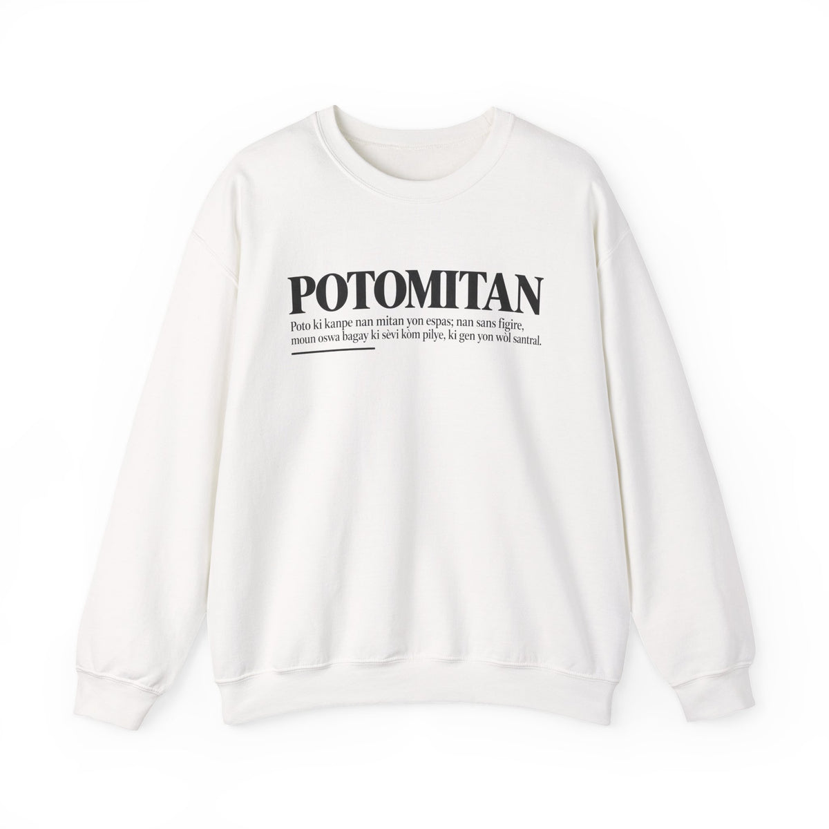 POTOMITAN Haitian Creole Definition Gen Z Crewneck Sweatshirt