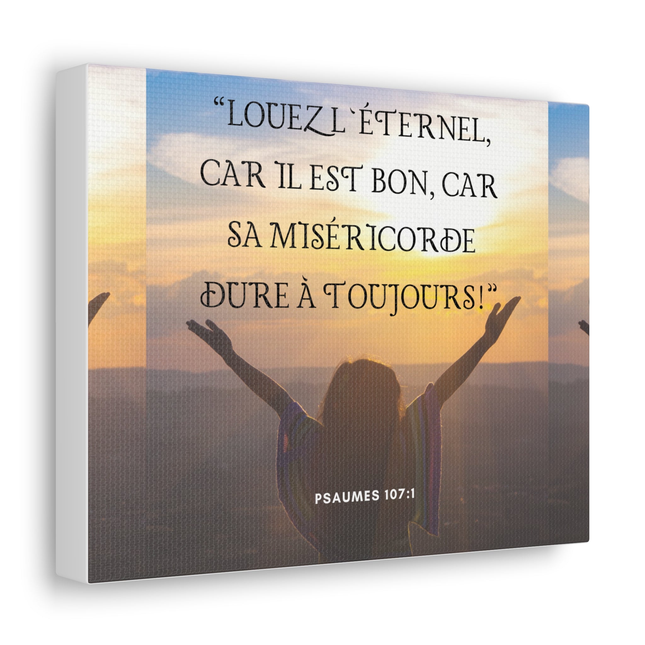 Evangelique Psaumes 107: 1- Canvas Gallery Wraps