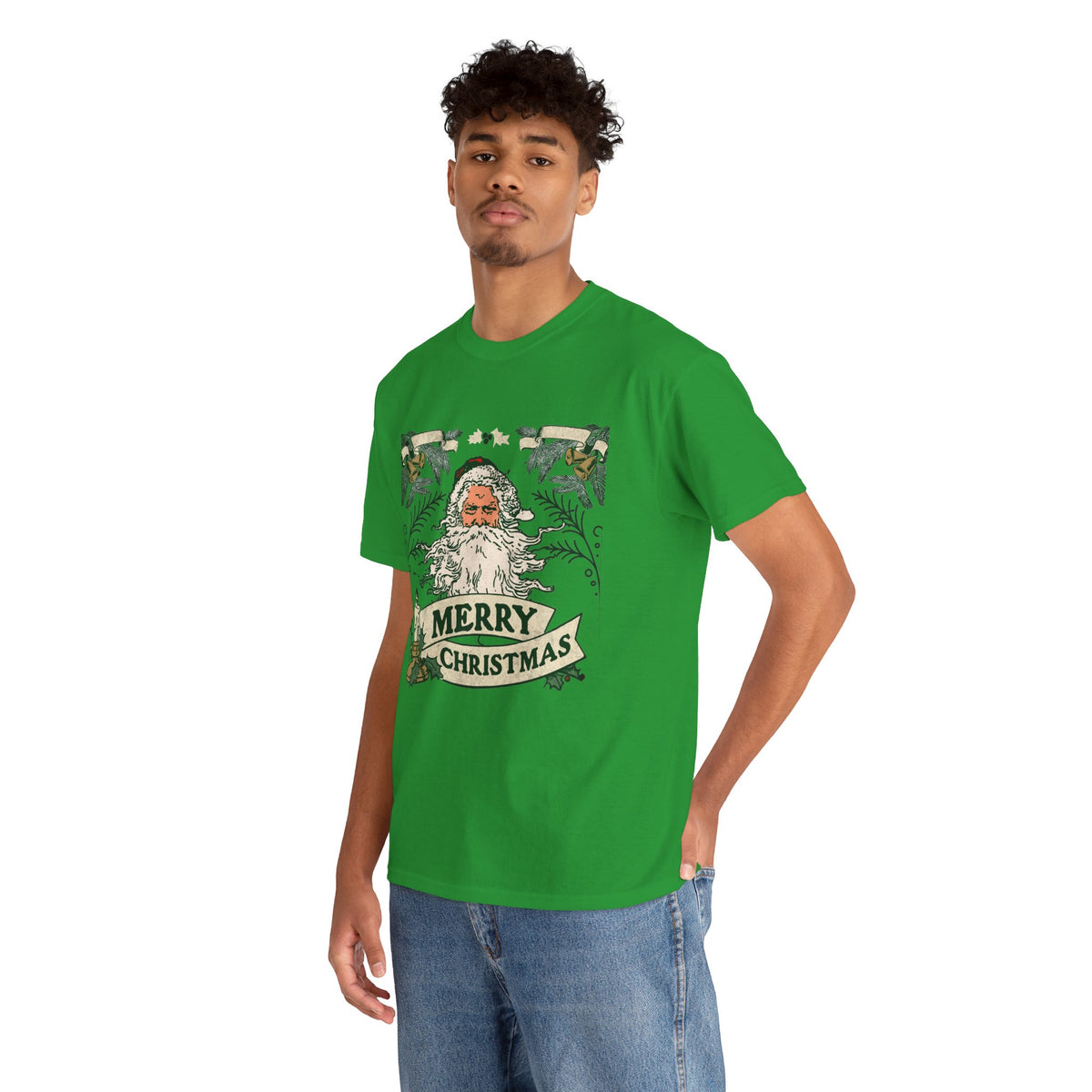 Vintage Santa Christmas Shirt, Retro Merry Christmas Tee, Old Fashioned Santa Graphic T-Shirt, Nostalgic Holiday Gift