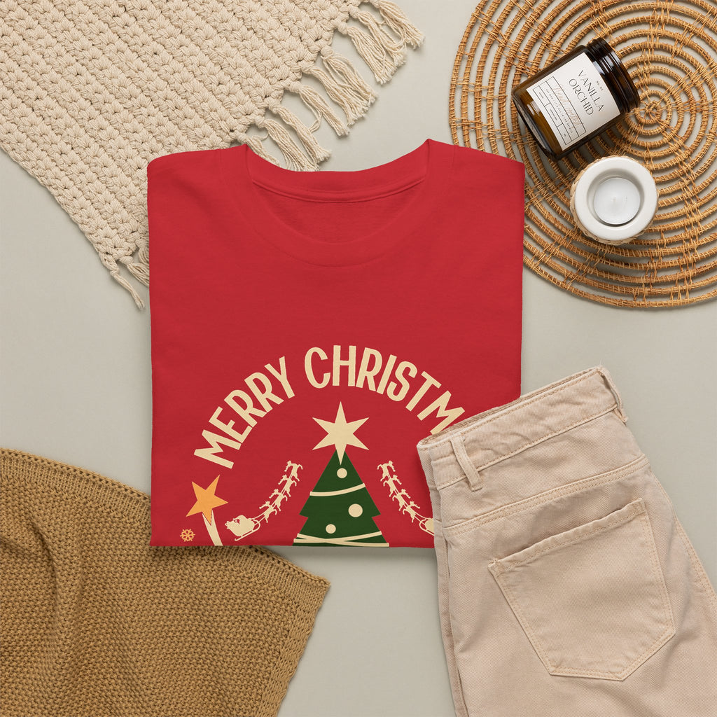 Feelin Jolly Christmas Shirt, Retro Christmas Tree Tee, Merry Christmas Graphic T-Shirt, Vintage Holiday Gift