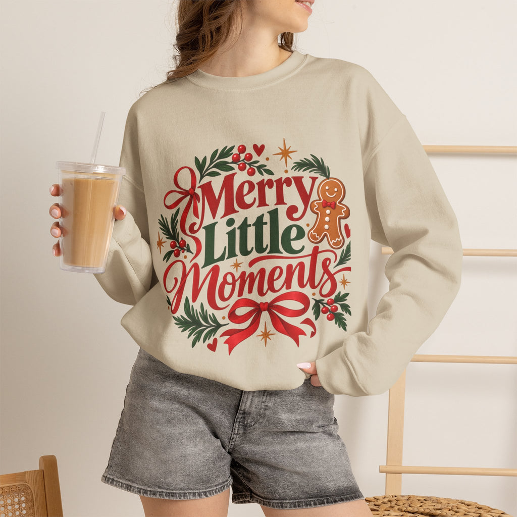 Merry Little Moments Sweatshirt, Retro Christmas Crewneck, Cute Holiday Sweater, Cozy Christmas Gift