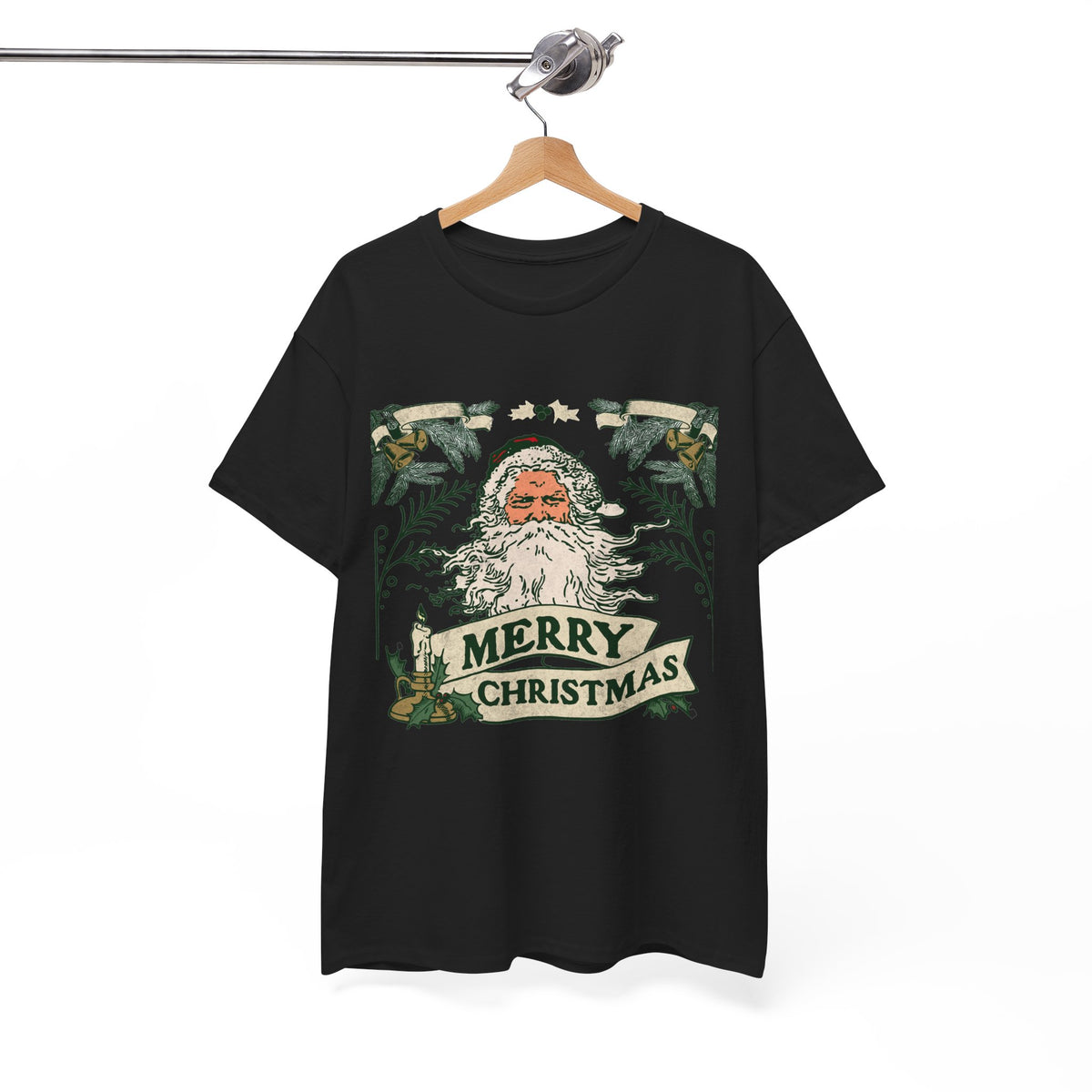 Vintage Santa Christmas Shirt, Retro Merry Christmas Tee, Old Fashioned Santa Graphic T-Shirt, Nostalgic Holiday Gift