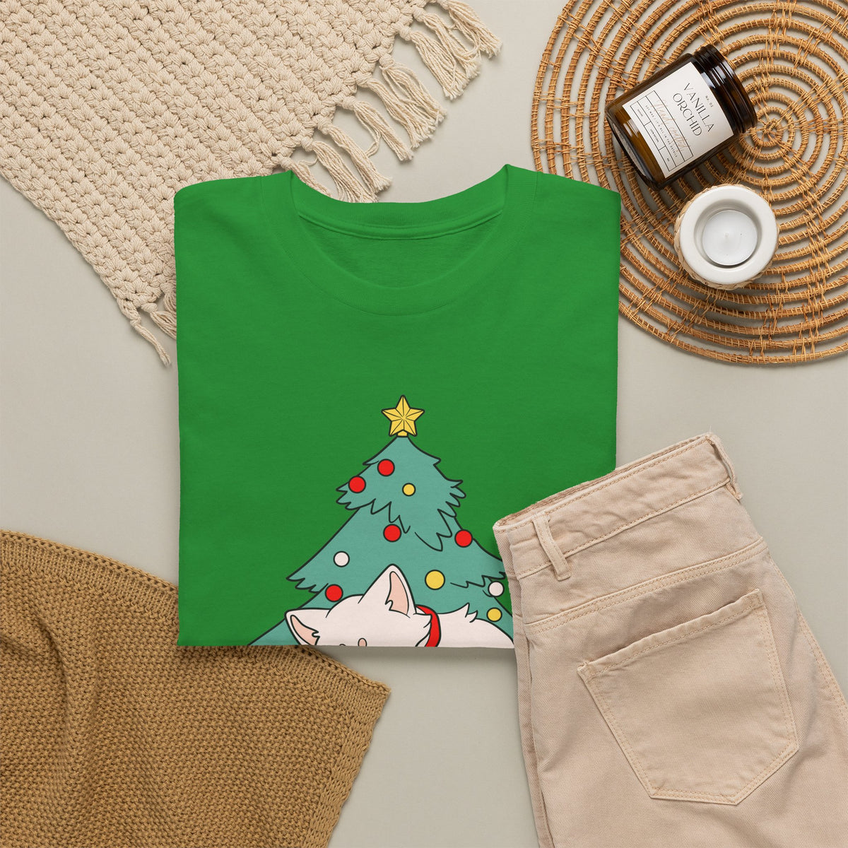 Cute Christmas Dog Shirt, Merry Christmas Puppy Tee, Dog Lover Christmas Gift, Cozy Holiday Graphic T-Shirt