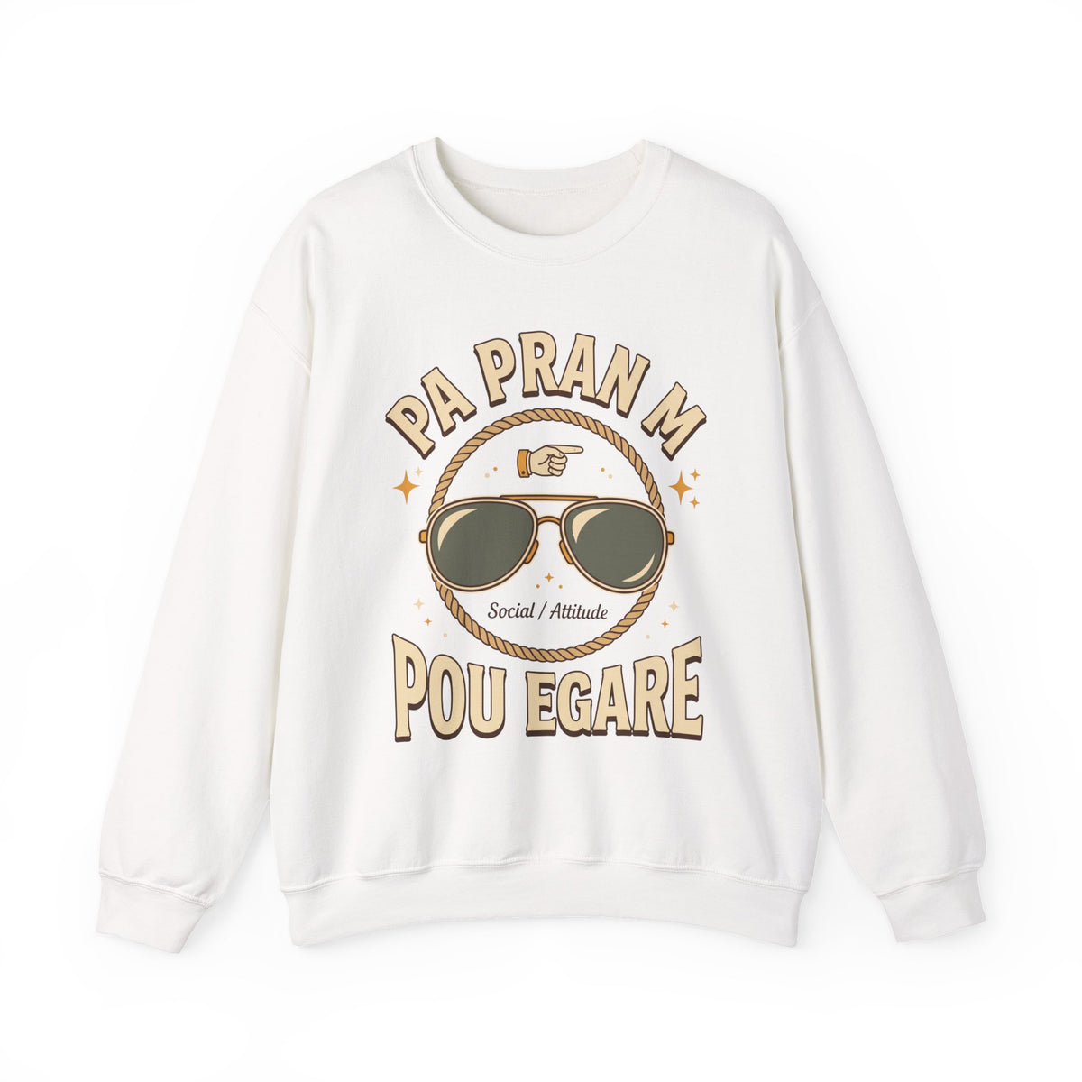 Pa Pran M Pou Egare – Haitian Creole Streetwear Sweatshirt