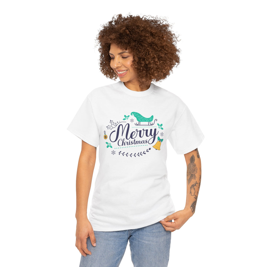 Merry Christmas Shirt, Elegant Holiday Graphic Tee, Festive Christmas Typography T-Shirt, Cute Winter Holiday Gift