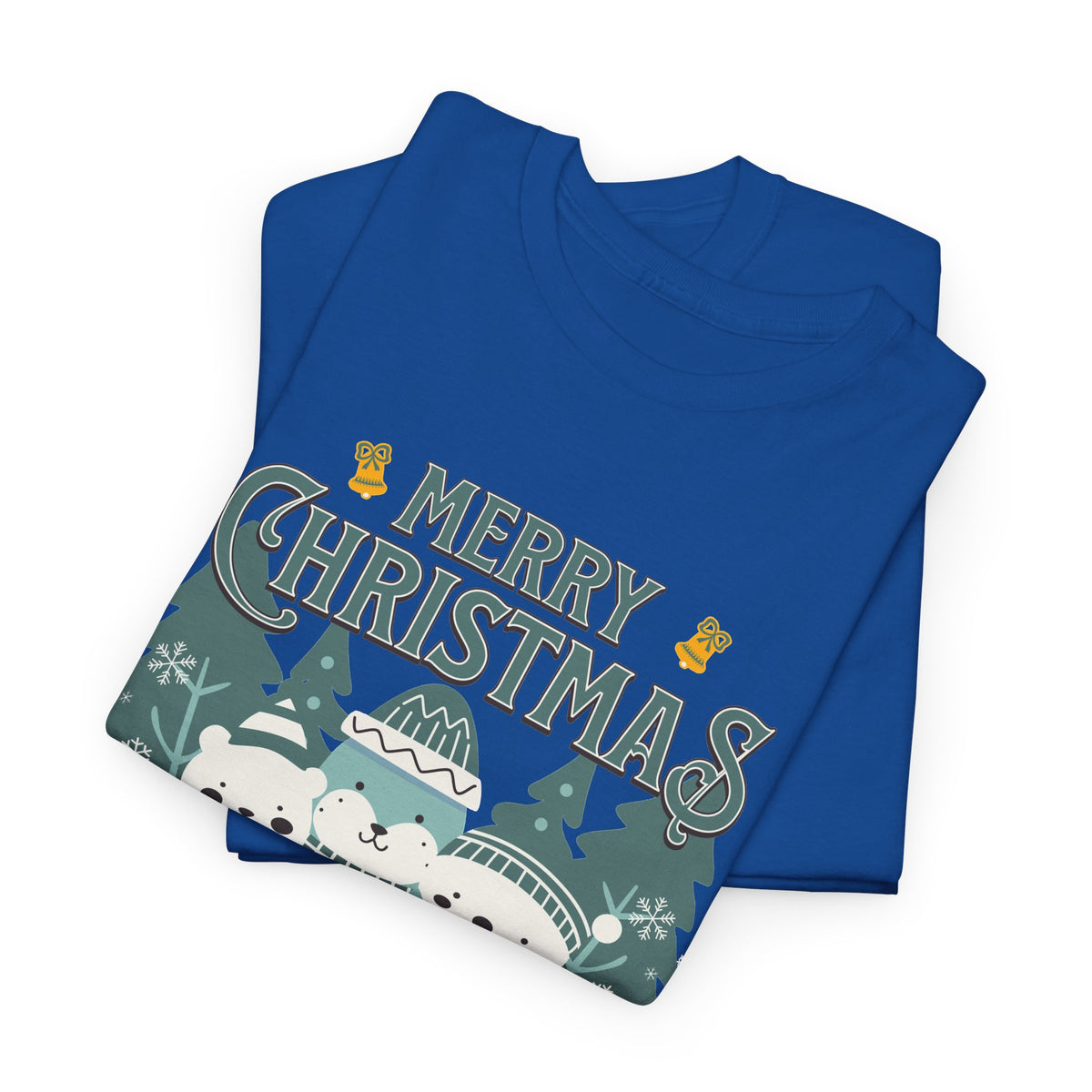 Cute Polar Bear Christmas Shirt, Merry Christmas Graphic Tee, Cozy Winter Animals T-Shirt, Penguin Holiday Gift